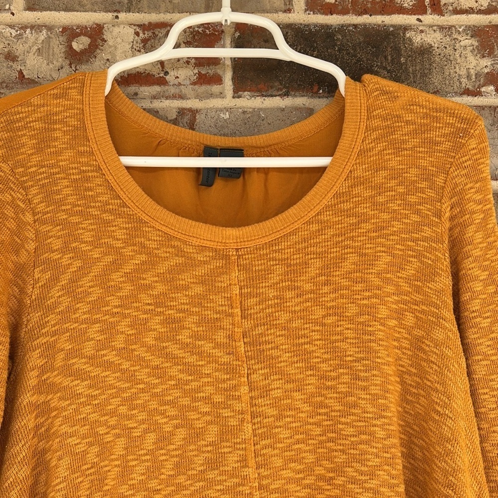 Anthropologie Left of Center Mustard Yellow Long Sleeve Top - Picture 3 of 10